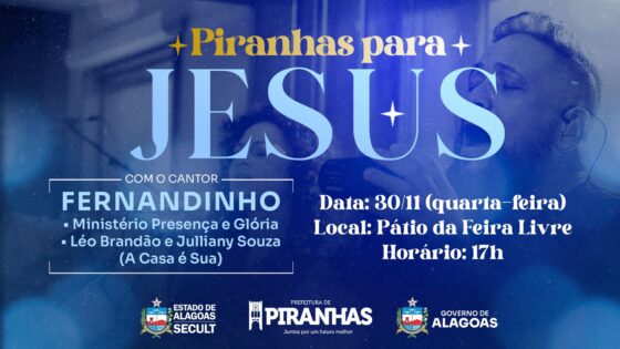 Em Piranhas, Show de Fernandinho marcará o Dia do Evangélico